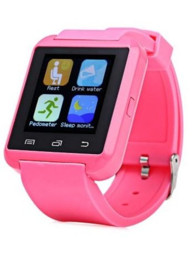 يو 8 ساعة ذكية U8s بتقنية بلوتوث - وردي - Image 1